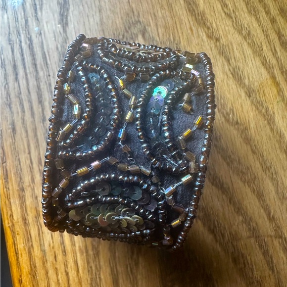 Boho Chic Beaded Bracelet, Purple/Brown - Picture 1 of 3